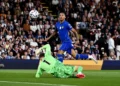 Joao Pedro menjaringkan gol pembukaan Chelsea seawal saat ke-31 ketika menentang Fulham dalam aksi Liga Perdana Inggeris di Craven Cottage, London. - Foto REUTERS